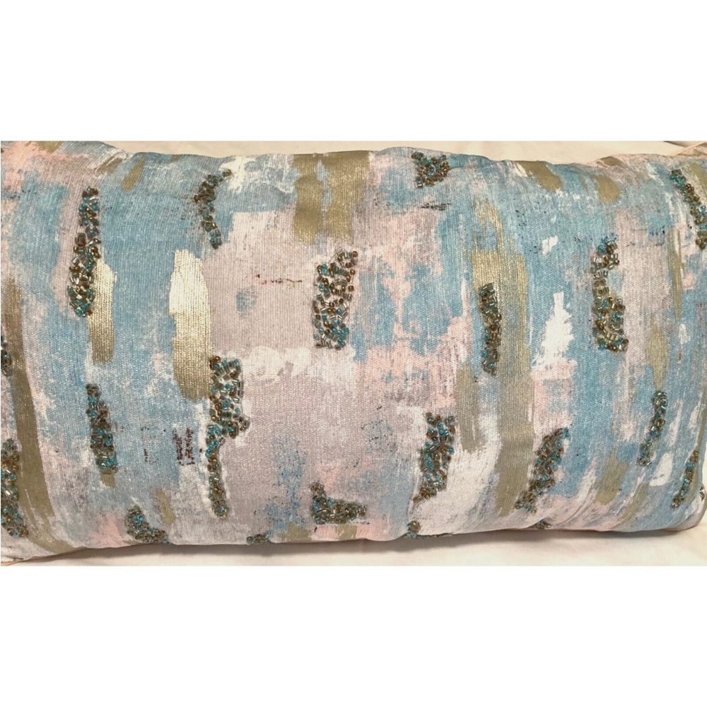 Artistic Accents Elegant Beaded Accent Decorative Pillow - Picture 2 of 9